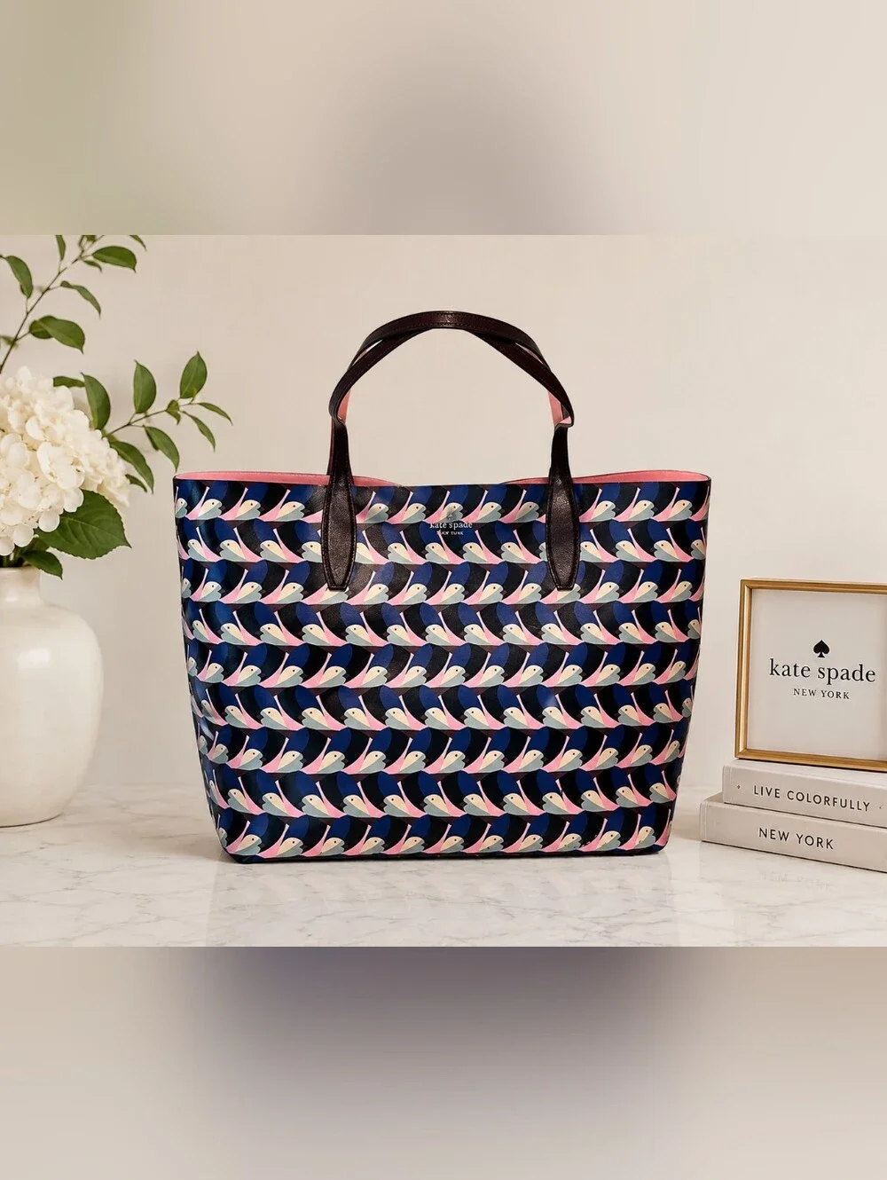 💖💙Kate Spade New York Reversible Patterned Tote Bag – NWOT